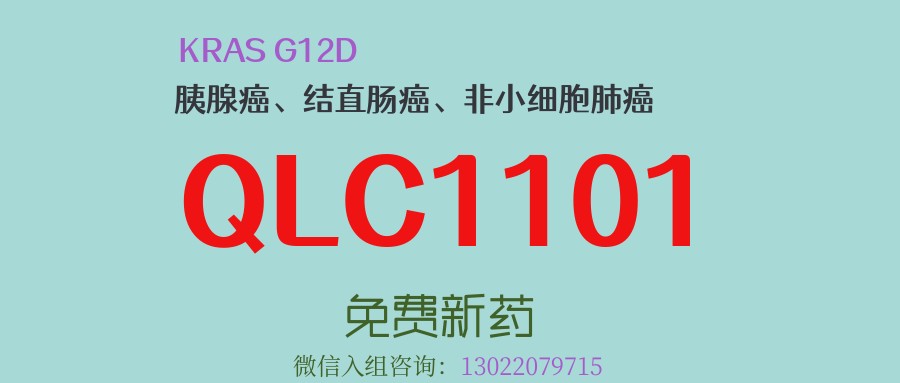 【KRAS G12D突变】不再无药可医！高选择性靶向 KRAS G12D 抑制剂 QLC1101：攻破“不可成药”靶点，治疗胰腺癌、肺癌、结直肠等实体瘤